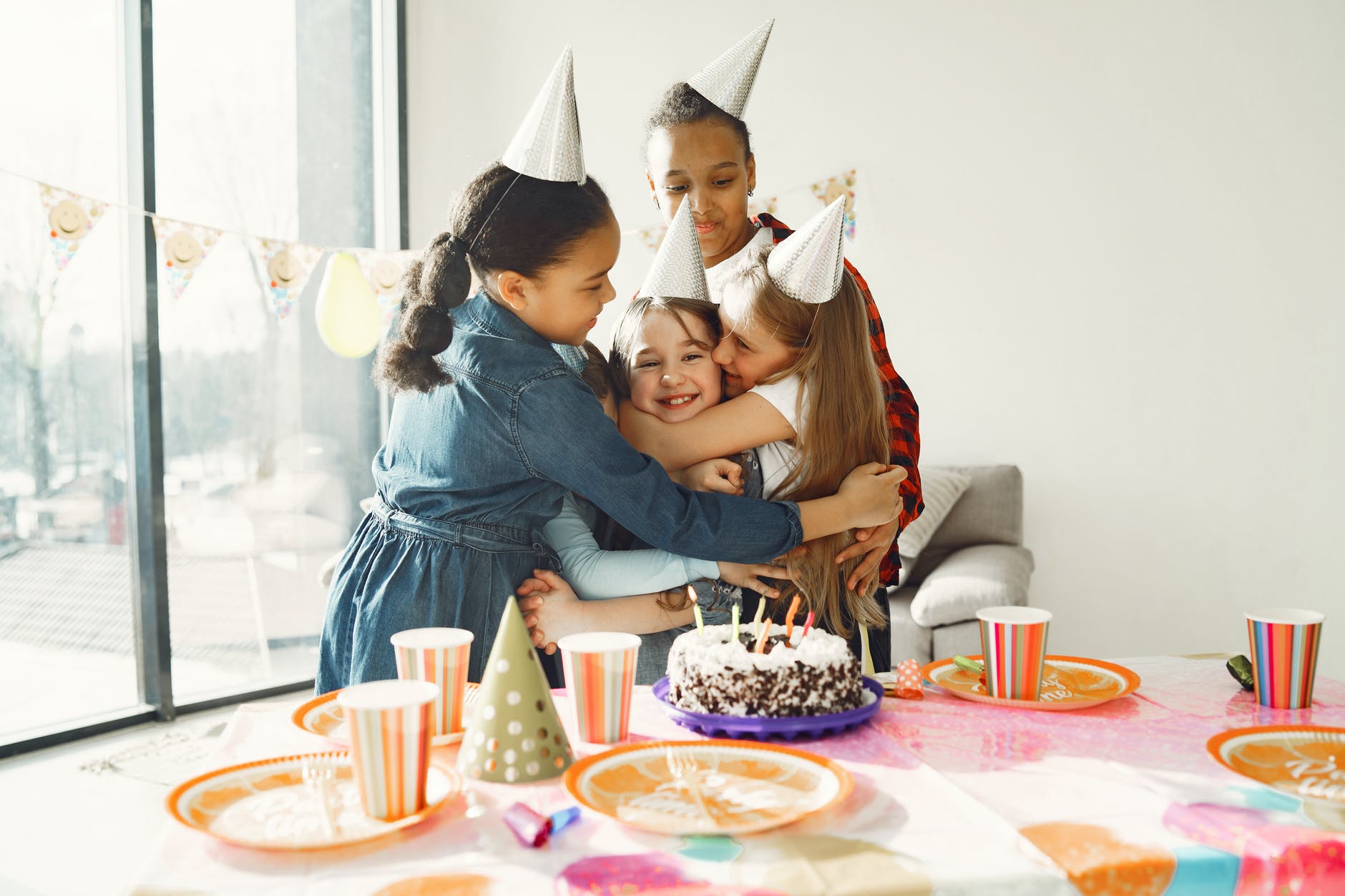 Girls at birthday party